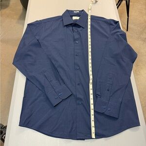 Lucky Brand Men's Deep Blue Dress Shirt size L